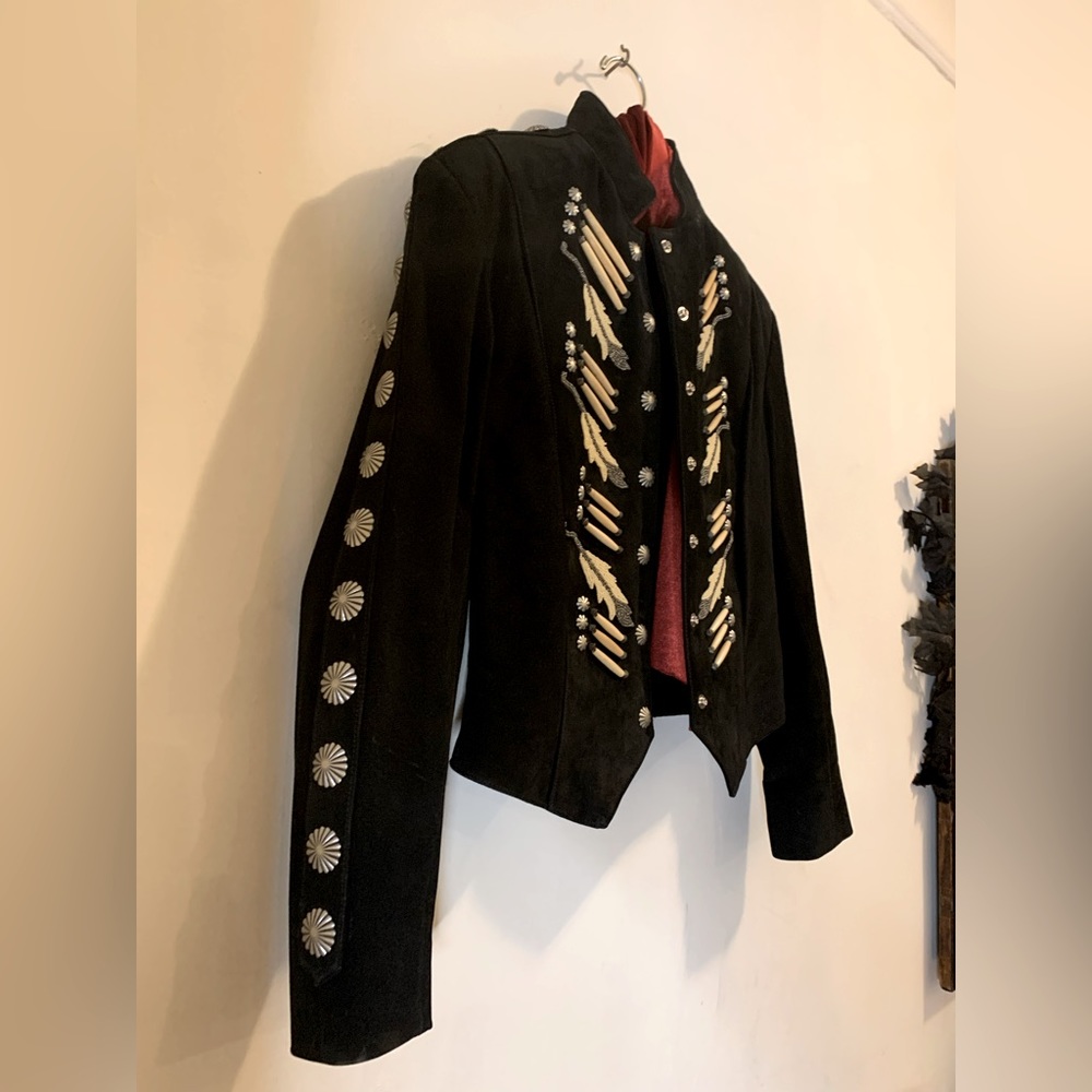North American Frontier Pigskin Leather Jacket Handmade in USA Vintage Size M